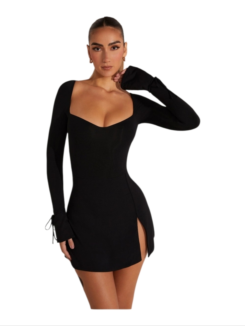 Oh Polly Elegant Black Mini Dress Size 10